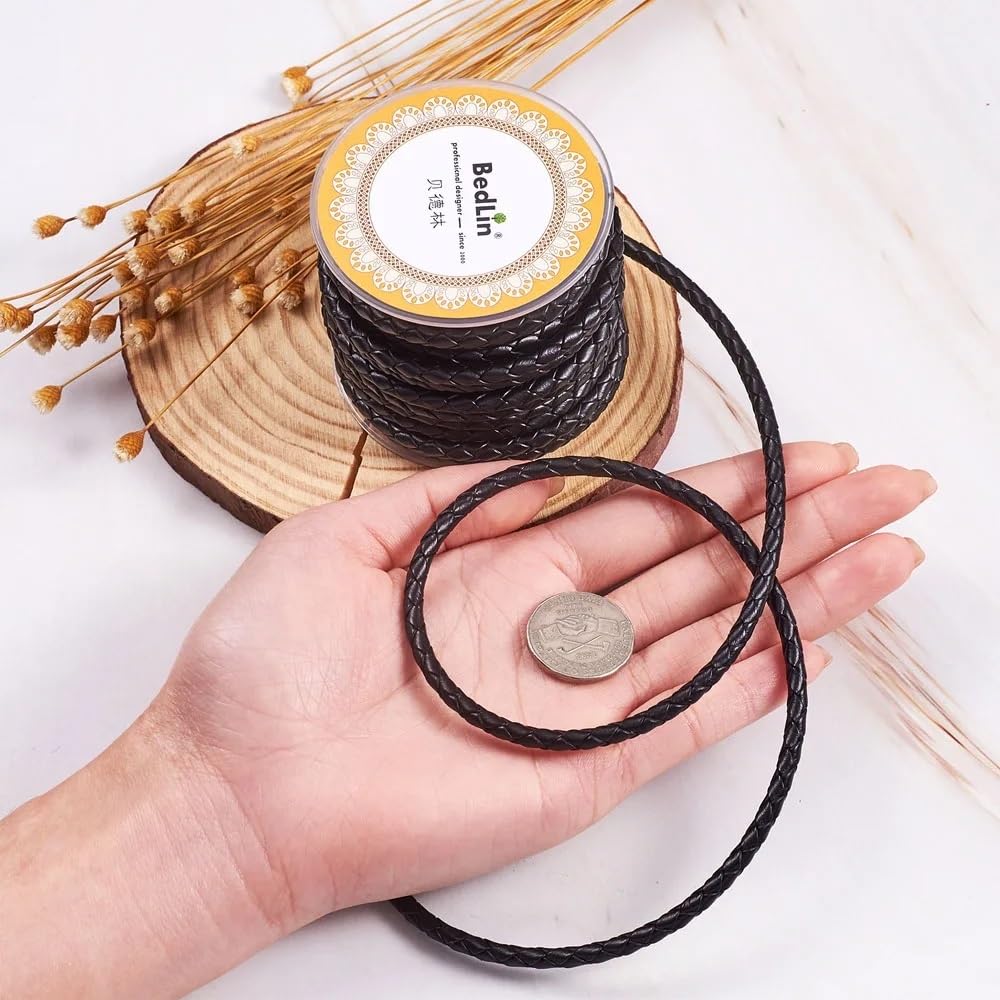 Lederen koord voor sieraden maken 2/5 meter ronde platte streng koe lederen touw doe-het-zelf sieraden naaien koord armband ketting sleutelhanger sieraden maken accessoires bevindingen lederen string