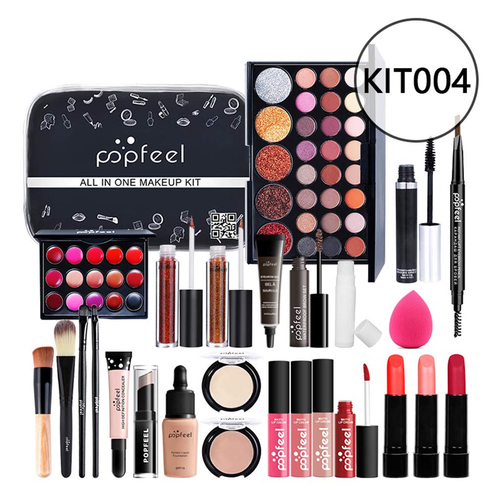 Professional Makeup Set,Newooh Cosmetic Starter Kit With Storage Bag Portable Travel Make Up Palette Birthday Xmas Gift Set Full Sizes Eyeshadow Face Powder Lip Gloss for Teenage & Adults