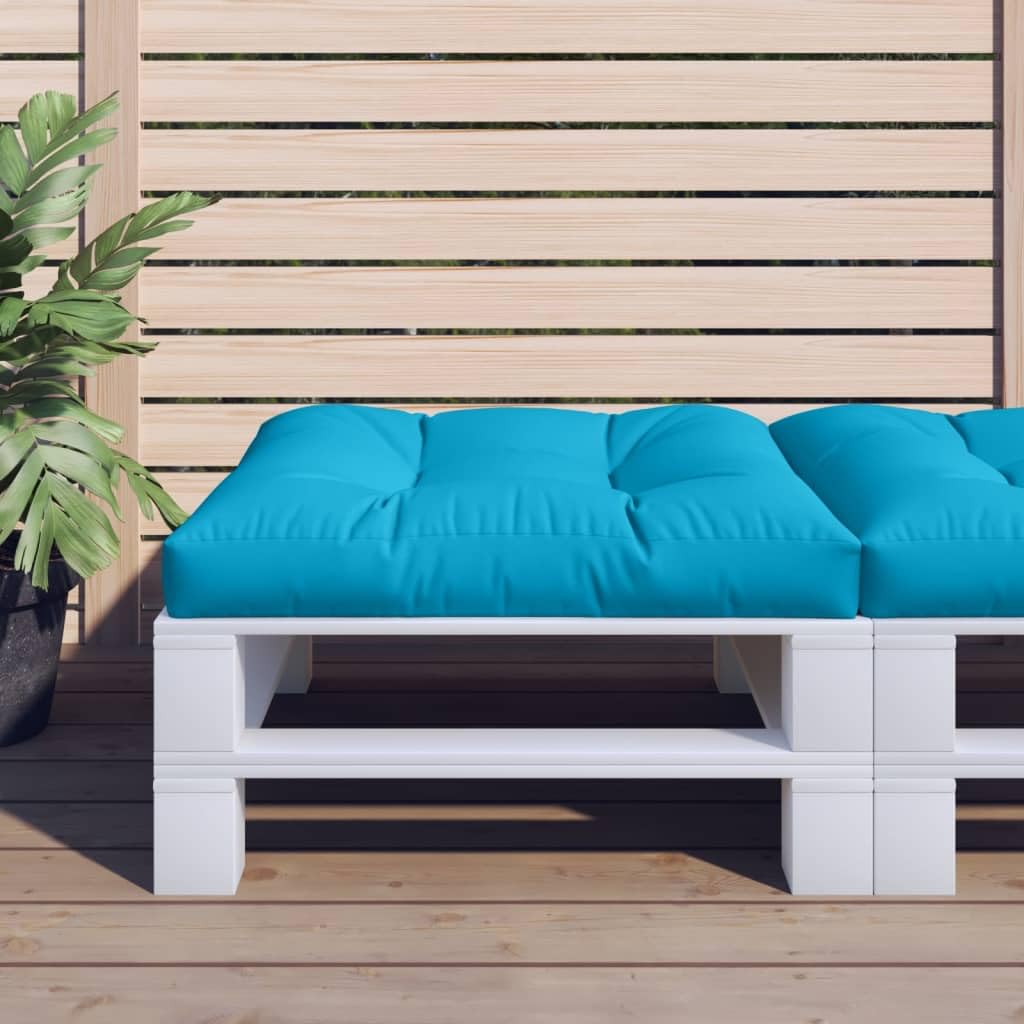 Cuscino per Pallet Blu 80x80x12 cm in Tessuto,Cuscino per Pallet,Cuscino da Giardino,Cuscino Sedie,Cuscino per Divano Esterno-360495