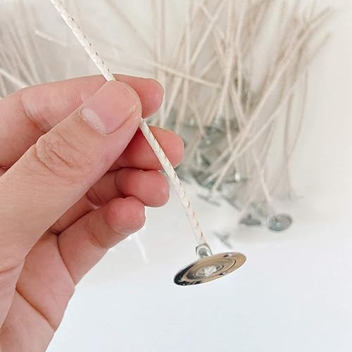 Miniatura 4 de Mechas de vela para hacer velas, ecológicas preenceradas de 6 pulgadas para velas de soja, paquete de 100 mecha gruesa para velas con base para