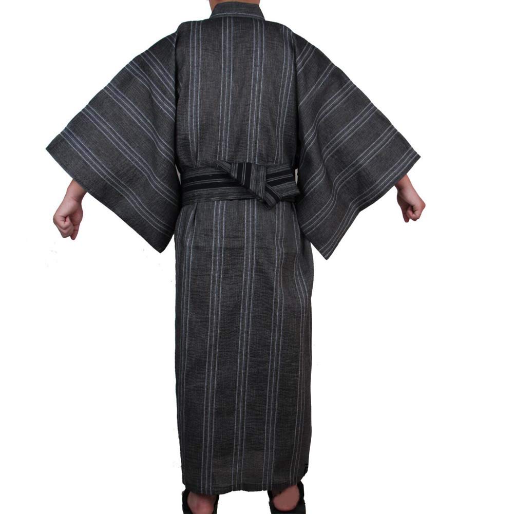 FANCYPUMPKIN Kimono japonés Yukata japonés para Hombres Home Robe Vestido japonés