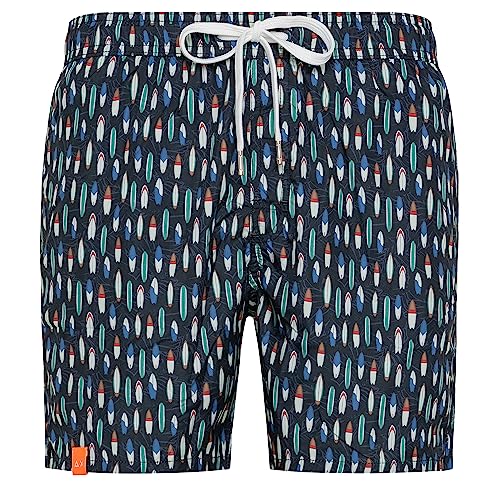 Bañador de hombre SUN68 BEACH H33113 negro ideal para vacaciones de playa y tardes de piscina en XXL