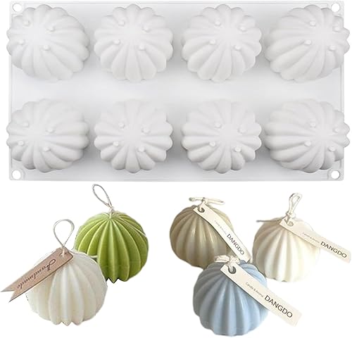 Molde de silicona de 8 células de cactus y chocolate para decoración de tartas, herramienta de horneado para bricolaje, fondant de chocolate,