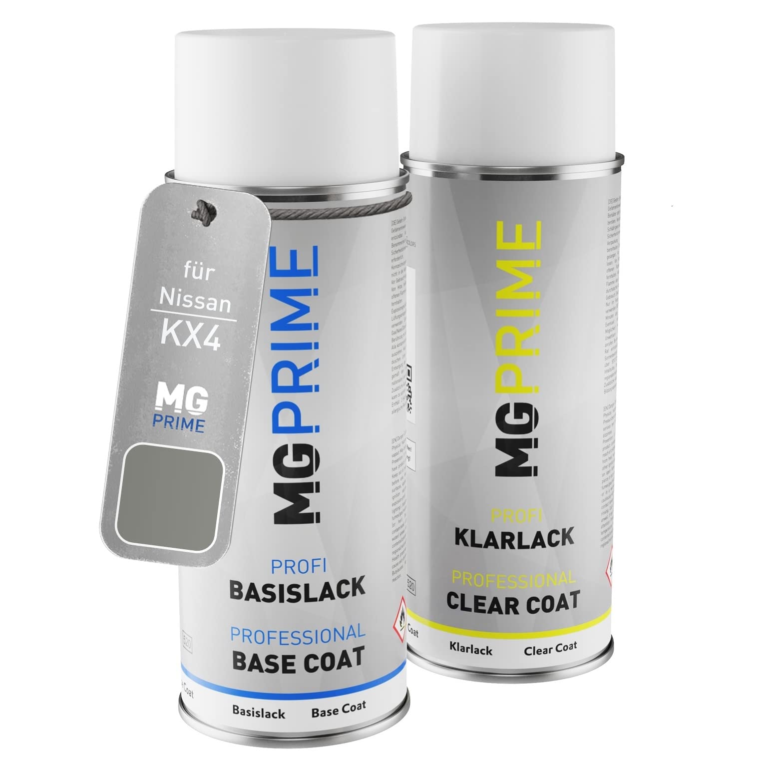 MG PRIME Car paint Spray can set for Nissan KX4 Titanium Silver Metallic/Technosilber Metallic Base coat clear coat spray can 400ml