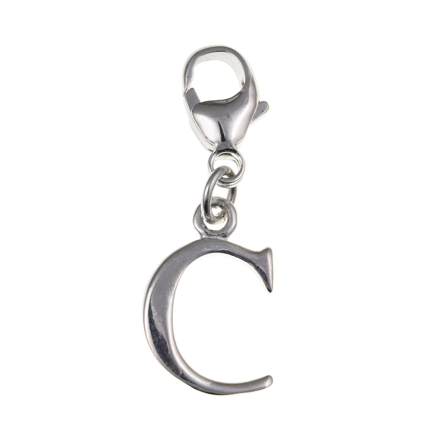A to Z Initial Letter Alphabet Sterling Silver Clip-On Charms - Fit for Thomas Sabo Style Charm Bracelets - Letter Jewellery