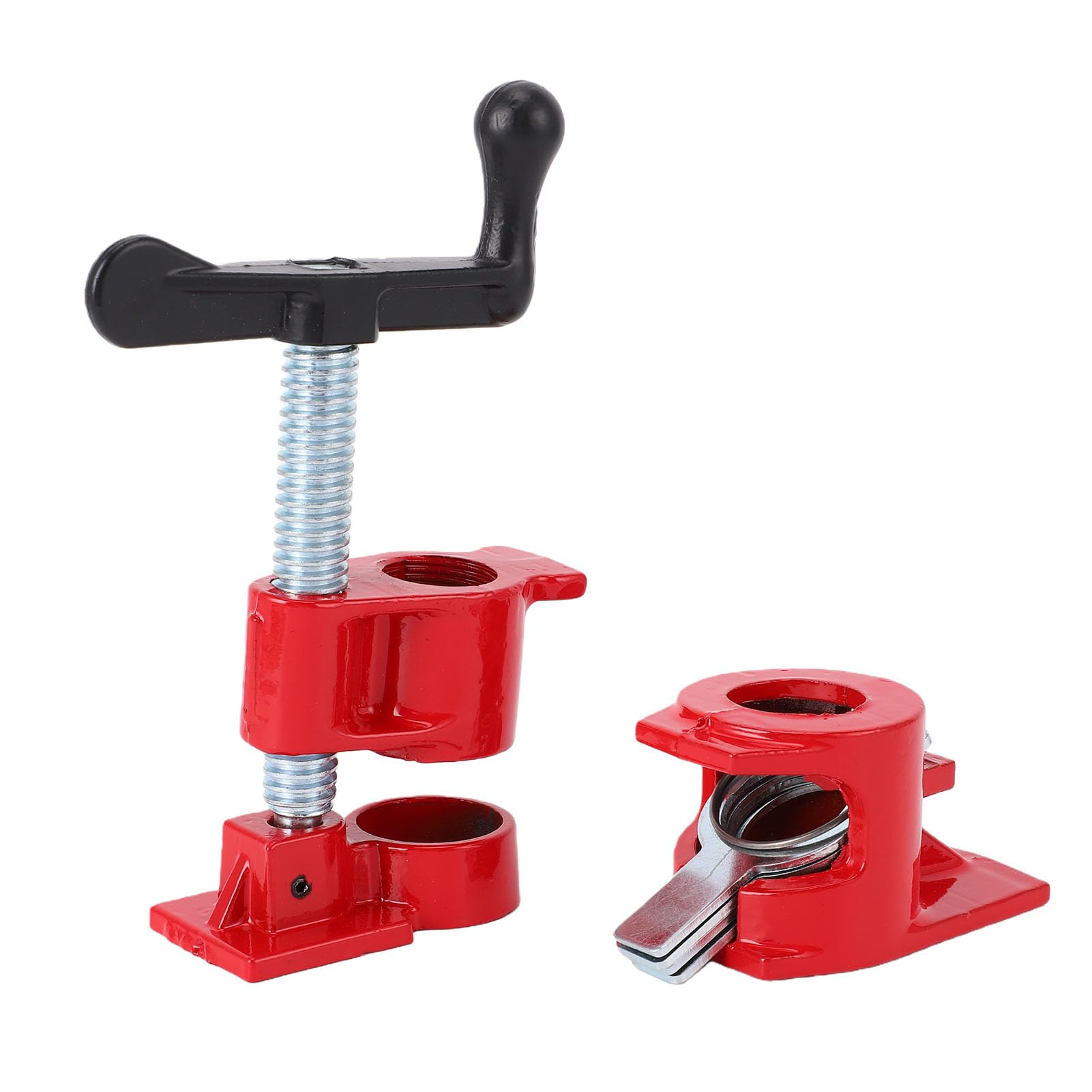 4 Juegos de Abrazaderas de Tornillo para Tubos, Abrazaderas de Tornillo de 3/4 de Pulgada,Rápido, Base Ancha Resistente, Juego de Abrazaderas de Metal para Madera y Hierro, Banco
