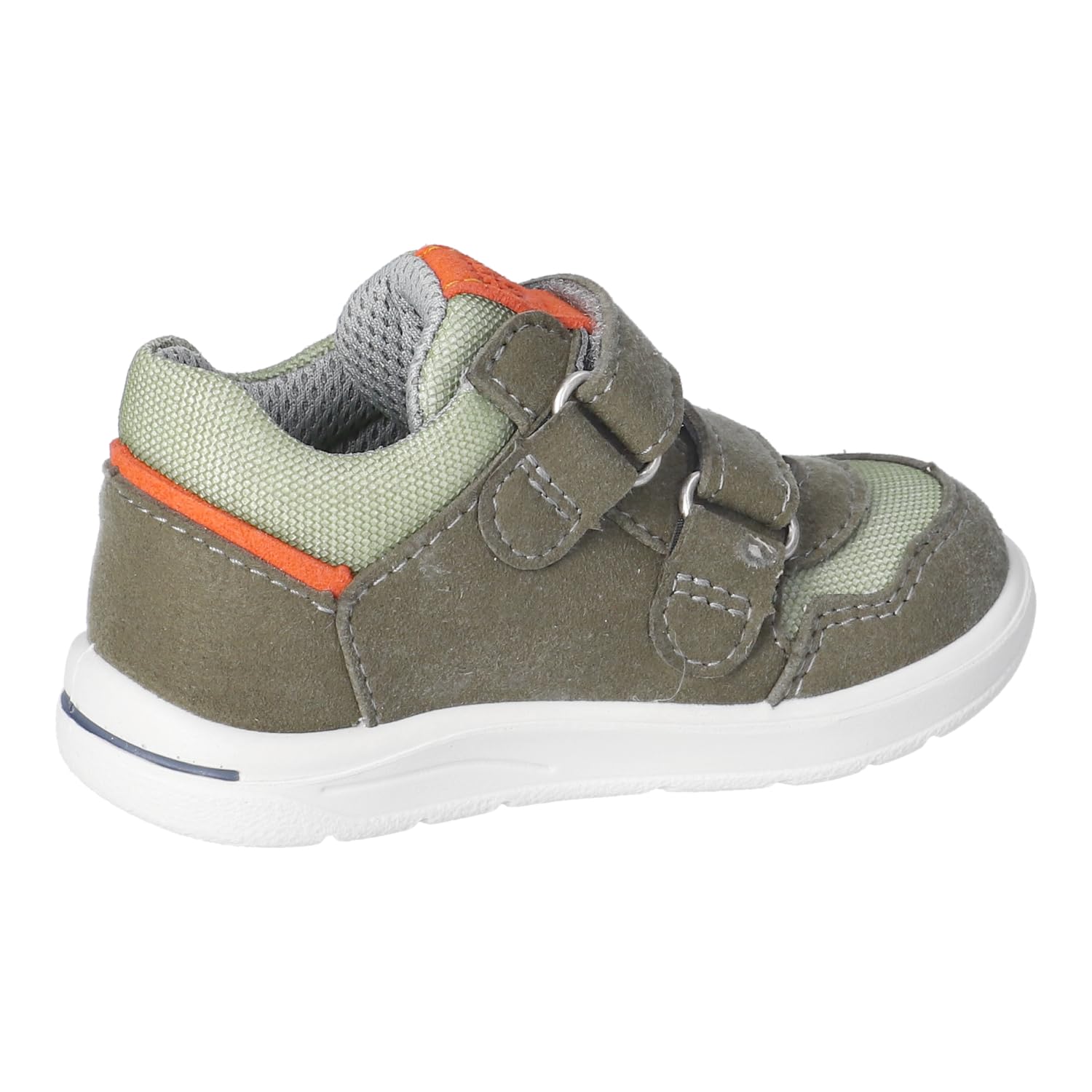 RICOSTA Jungen Low-Top Sneaker ELLI, Kinder Lauflernschuhe, Weite: MITTEL, lose Einlage, waschbar,vegan, Klettstiefel, Oliv/eukalyptus (530), 25 EU