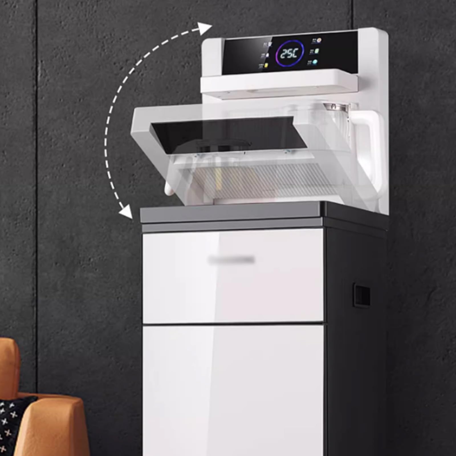 Dispensador de Agua Dispensador de barra de té, dispensador de agua for el hogar, cubo de agua inteligente completamente automático hacia abajo, pequeña oficina de gama alta Dispensador de Agua Fría(I