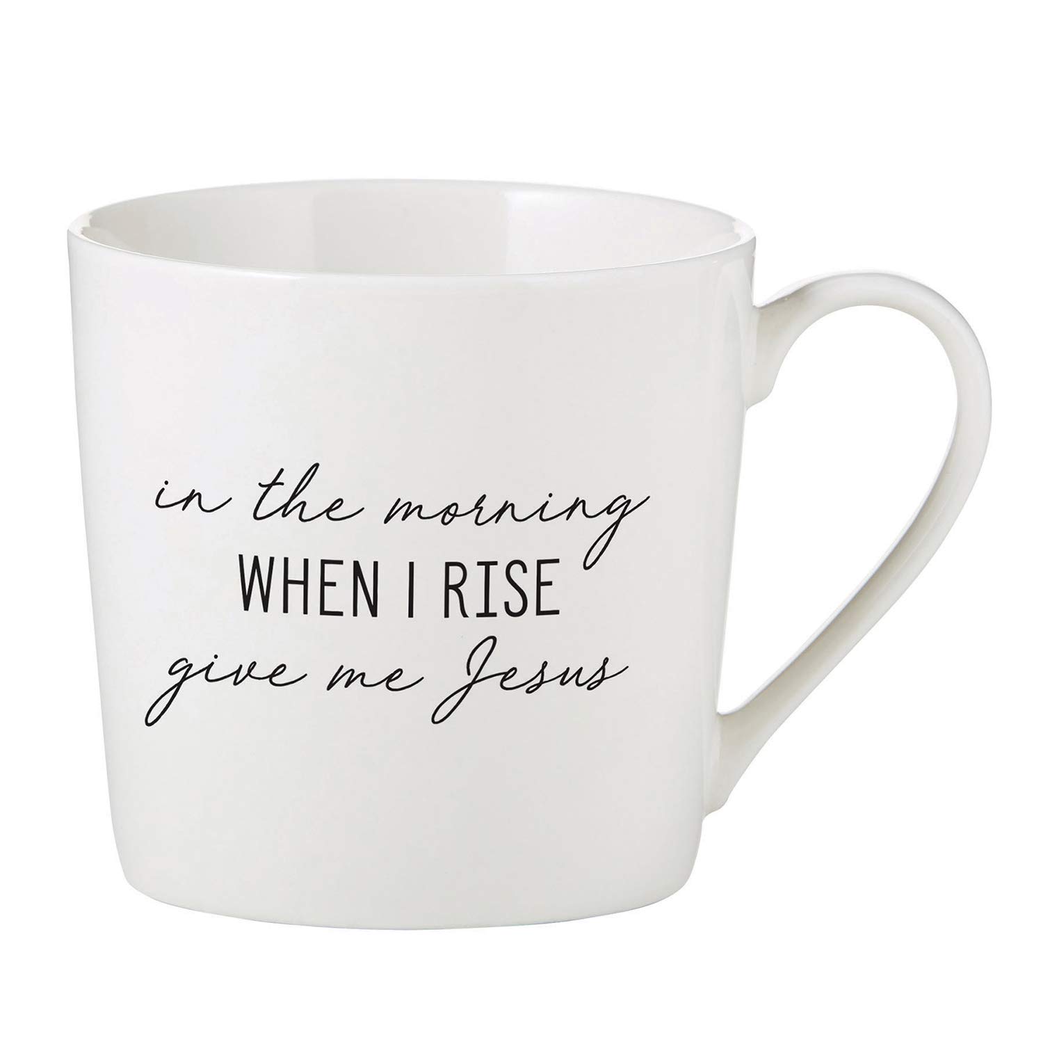 Creative Brands Faithworks Inspirational White Bone China Café Mug/Cup, 14-Ounce, Give Me Jesus