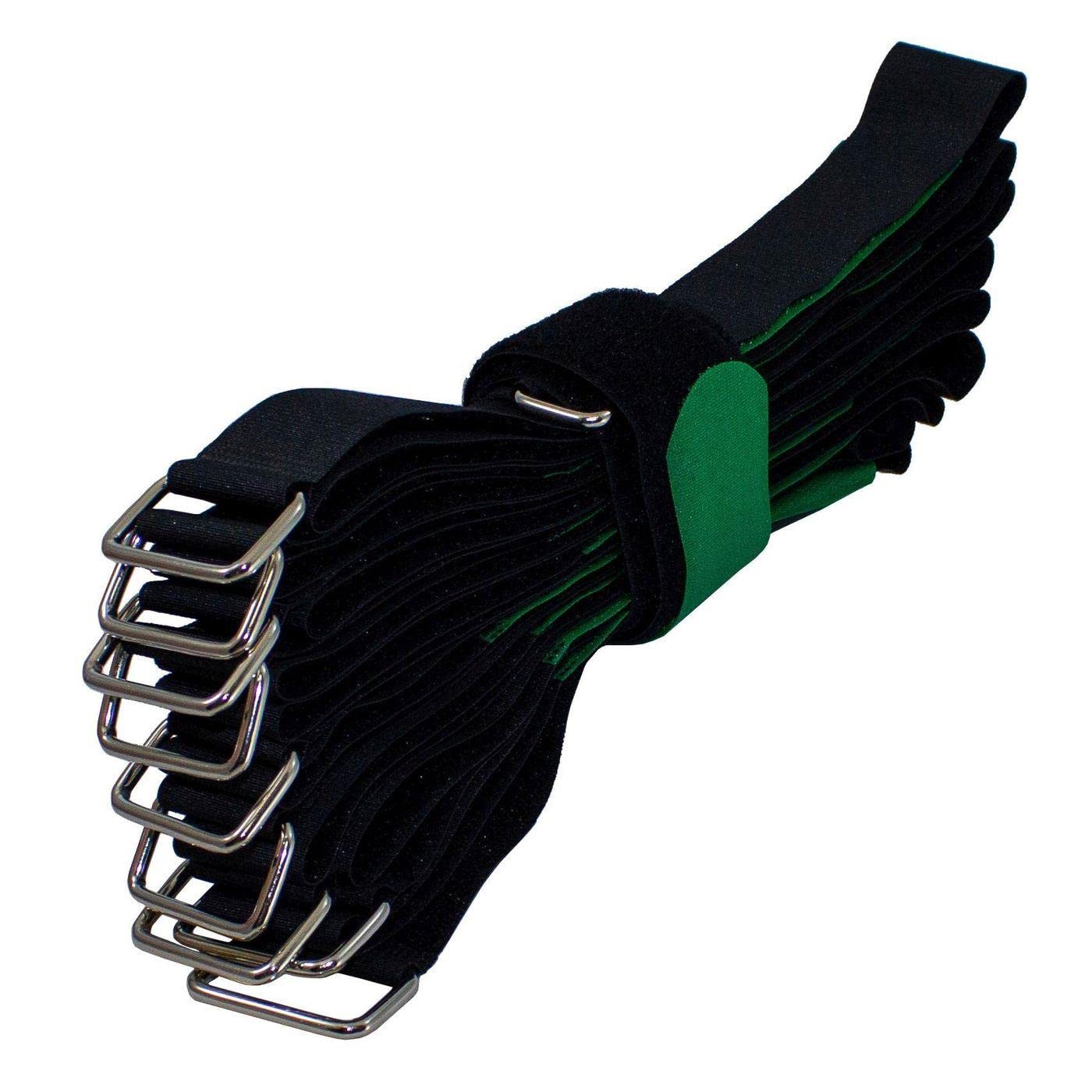 Lumonic 10x fascette in hook+loop 600x38mm incrociate nero