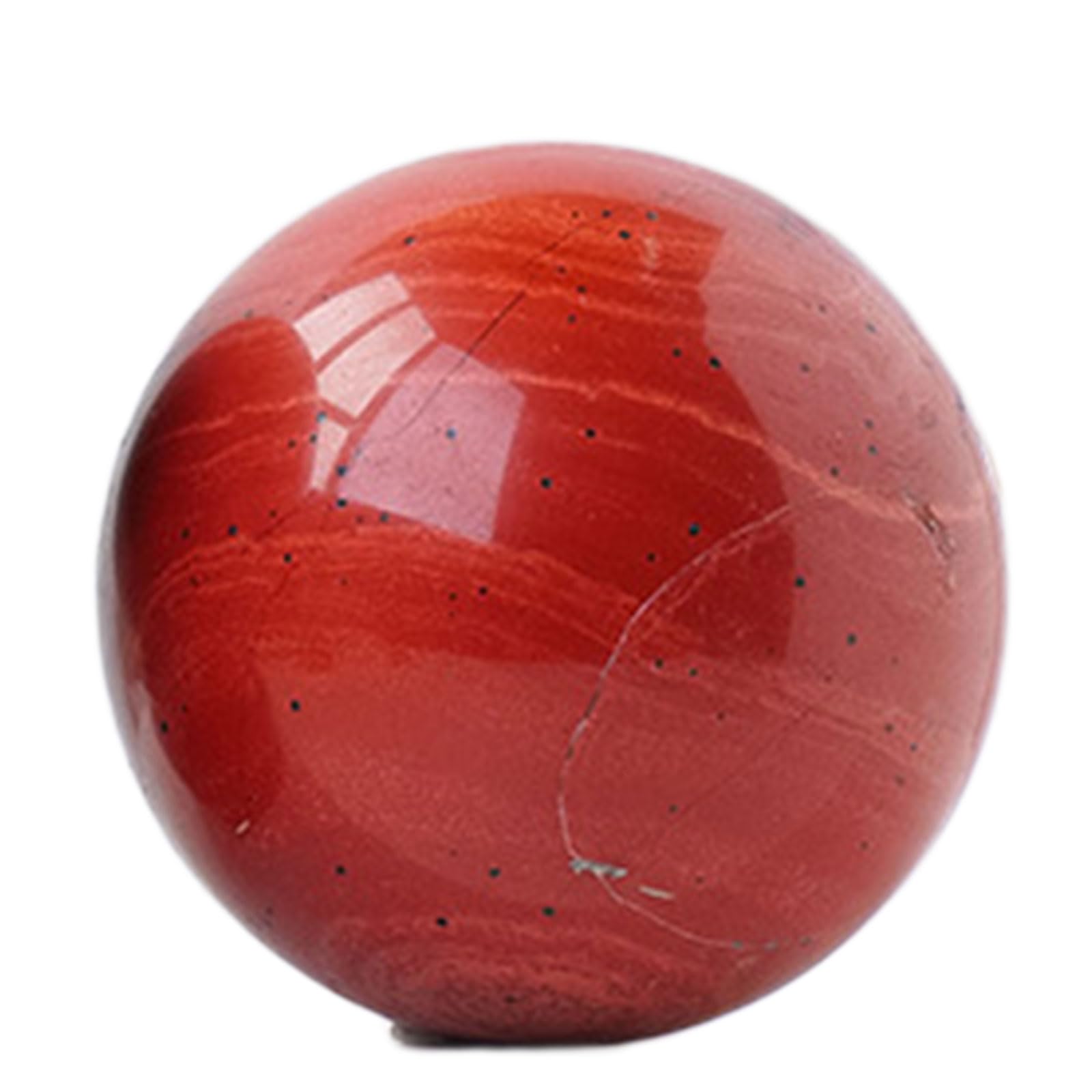 DFrywdgSEY crystal ball, Natural Red Jasper Crystal Ball with Wood Stand Energy, Meditation(Dia.65mm)