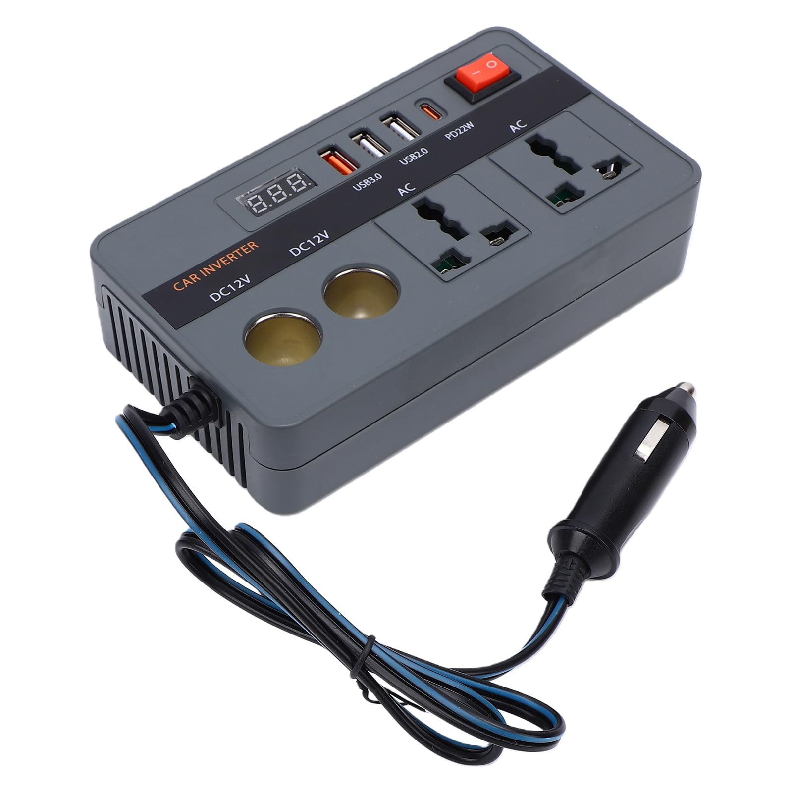 Aramox 300W Invertitore di Corrente per Auto, 12V/24V a AC (BLACK)