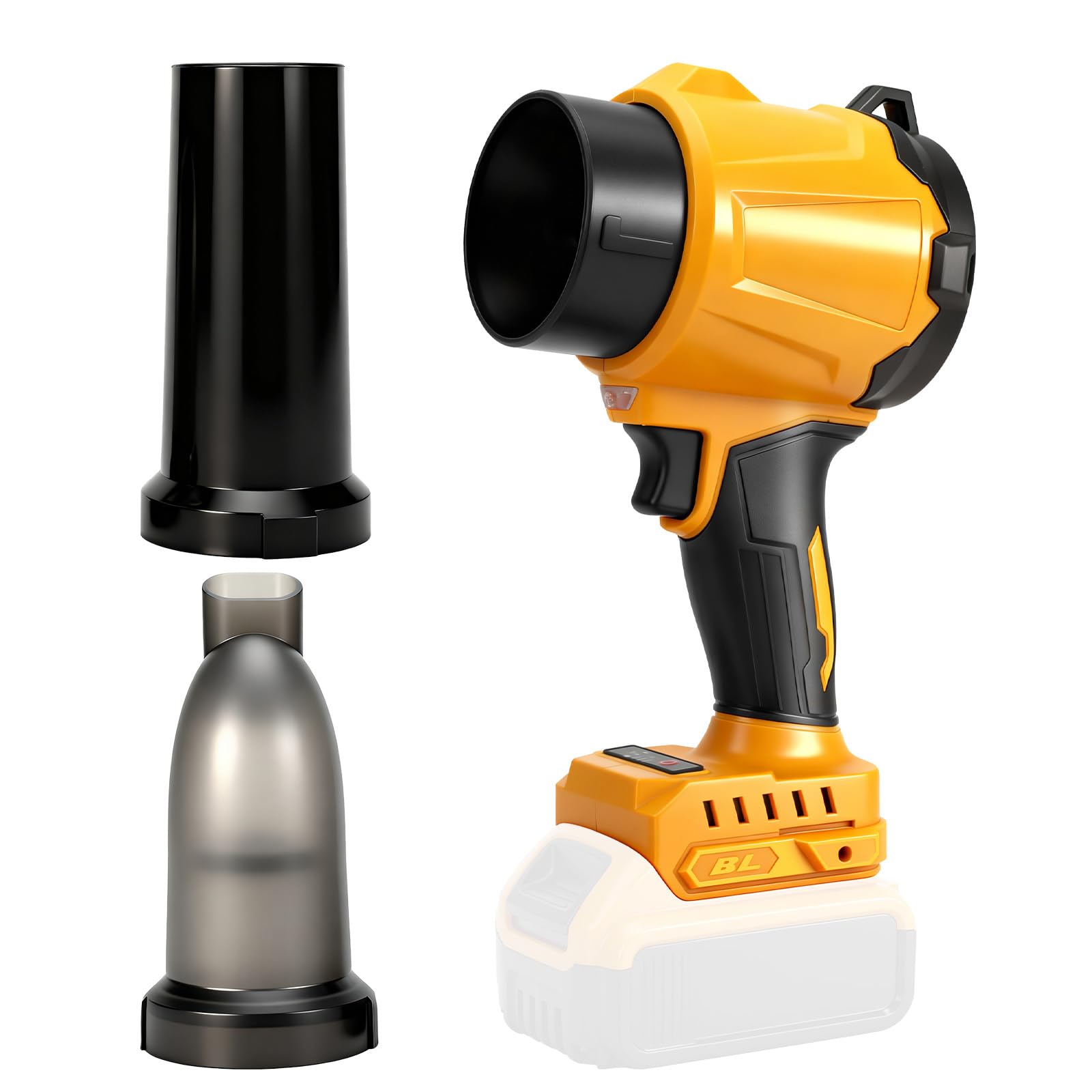 Mini soffiatore a batteria turbo compatibile con Dewalt 20V, 30 m/s, 38000 giri/min, motore turbo, per la pulizia di auto e angoli, Remove Dust, Leaves, Water, Snow