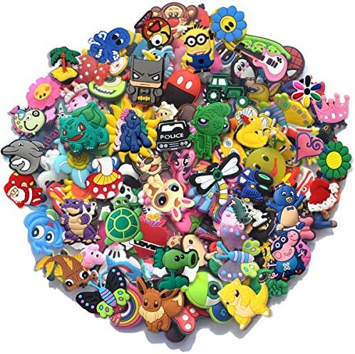 100pcs Random Different Shoe Charms for Clog Shoe Decoration Bracelet Wristband Party Gifts Party Birthday