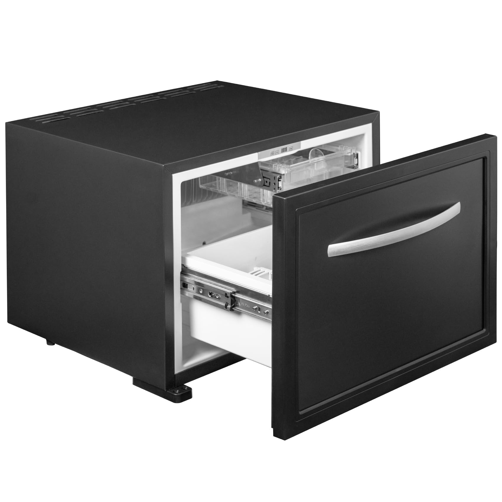 Smad 45L Auto Schubladen Kühlbox 12v 230v, Camping Kühlschrank, 0-15℃, Kühlbox Elektrisch für Auto, LKW, Boot, Reisemobil, Camping und Steckdose, Schwarz