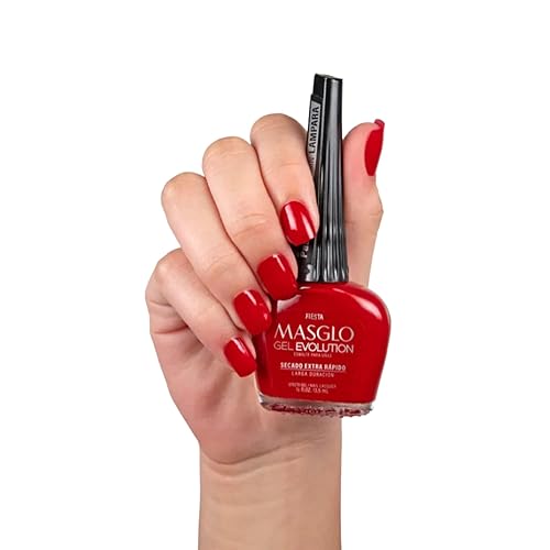 Miniatura 2 de MASGLO GEL EVOLUTION - Esmalte de uñas efecto gel, no requiere lámpara UV/Led, duración hasta 12 días, 1 pieza de color (FIESTA) – Gel Efecto sin