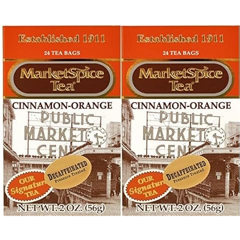 MARKETSPICE DECAFFEINATED CINNAMON-ORANGE TEA- TWO PACK Cover