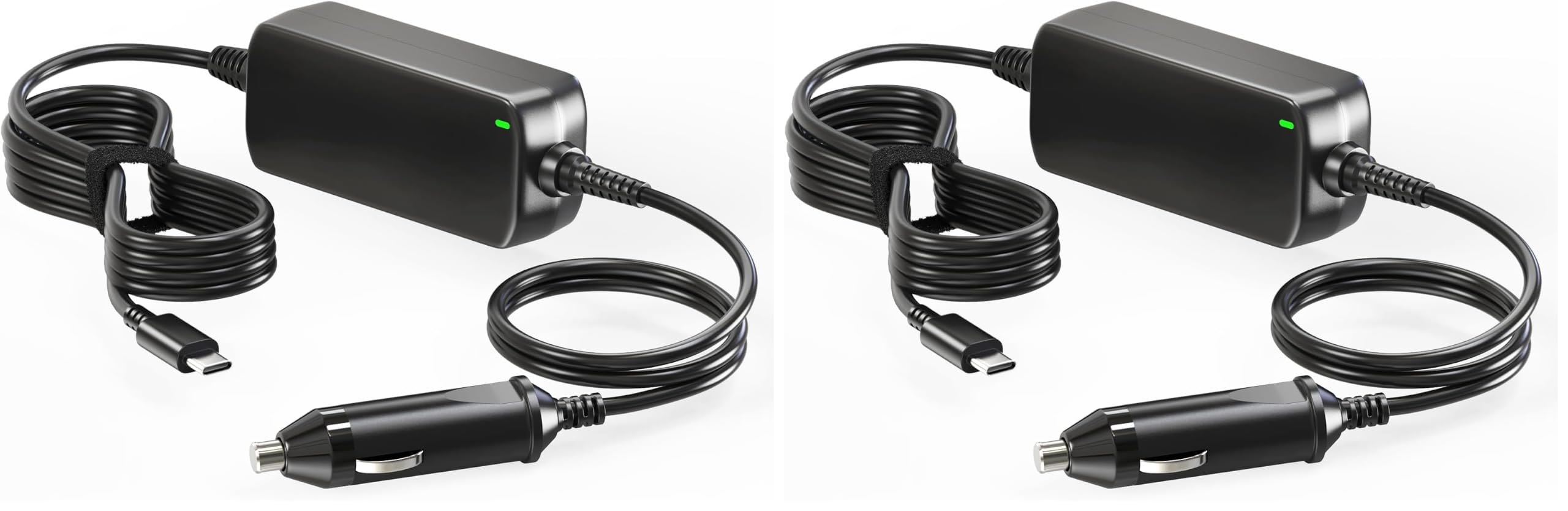 Zolt Chargeur de Voiture USB C Ordinateur Portable, 100W Adaptateur DC pour Thinkpad HP Spectre Dell XPS Acer ASUS Chromebook Samsung Macbook Pro Air Huawei Matebook (Lot de 2)