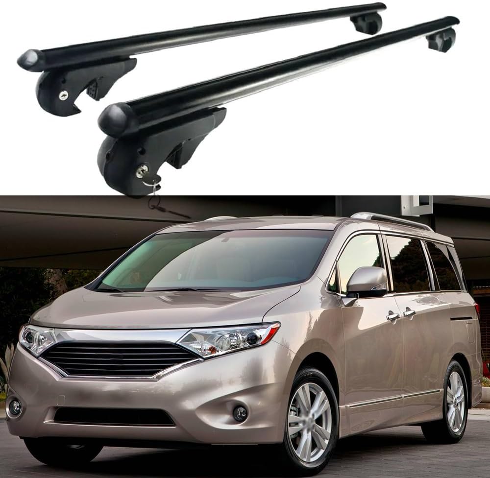 2PCS Lockable Crossbars Cross Bar Cargo Carrier Fits for Nissan Quest 2011-2017 Roof Rail