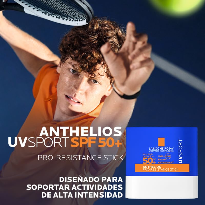 Miniatura 2 de La Roche Posay Anthelios UVSPORT pro-Resistance Stick SPF50+, con Mexoryl400 y vitamina E, todos los tipos y tonos de piel, 10ml | Pro-Resistance, Mexoryl400, Vitamina E, Todos los tipos y tonos de piel