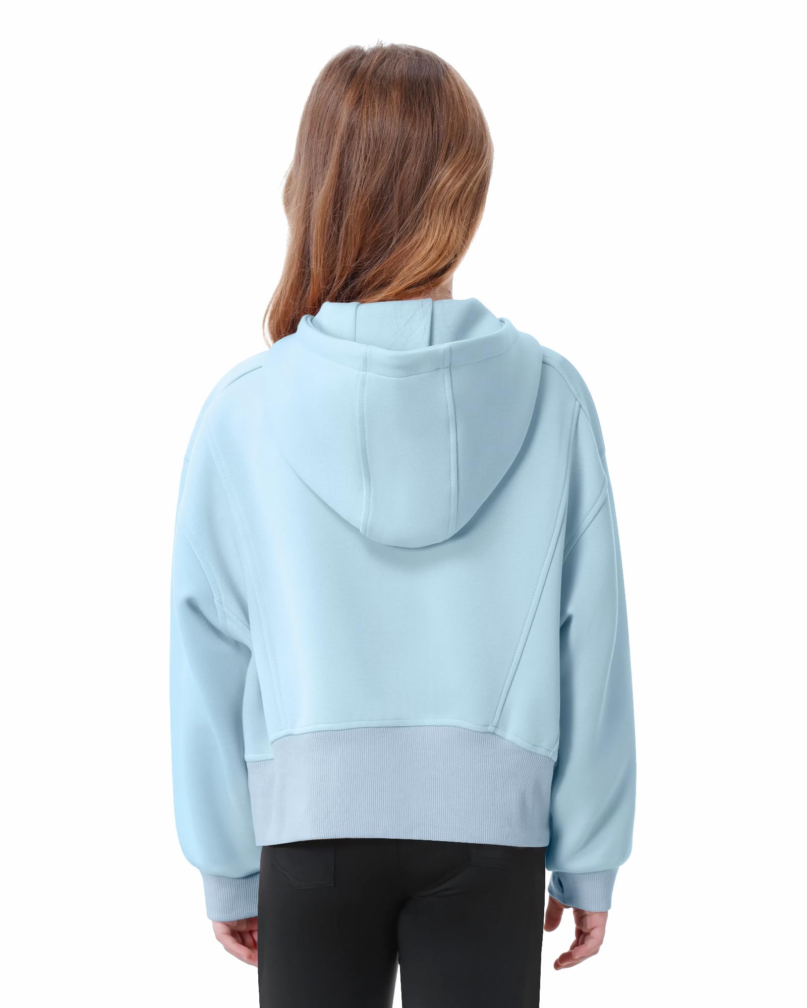 Rolanko Sudadera con Capucha y Cremallera para Niñas, Chaqueta con Capucha de Manga Larga Sudadera con Bolsillos para Niños de 6 a 15 Años
