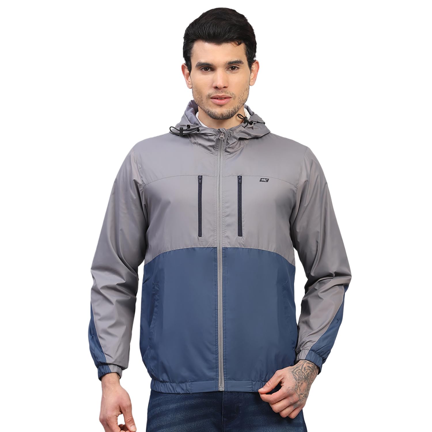 Mens Regular Fit Printed Full Sleeve Collar Jacket | Warm Coat for Men | Stylish Full Sleeve Zipper Jacket (Pack Of 1)-image-2