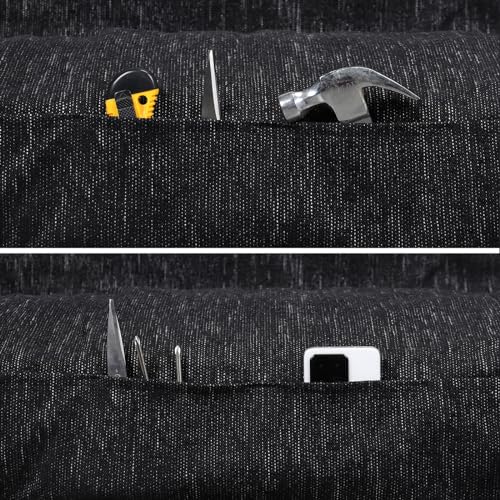 Image of Leader Accessories Bench Seat Cover for Full Size Pickup Trucks, Black | Solid Bench Seat Cover for Pickup SUVs, Heavy-Duty Woven Fabric Protect Dirt, Stains, Universal Fits Ford, Chevrolet, Dodge
