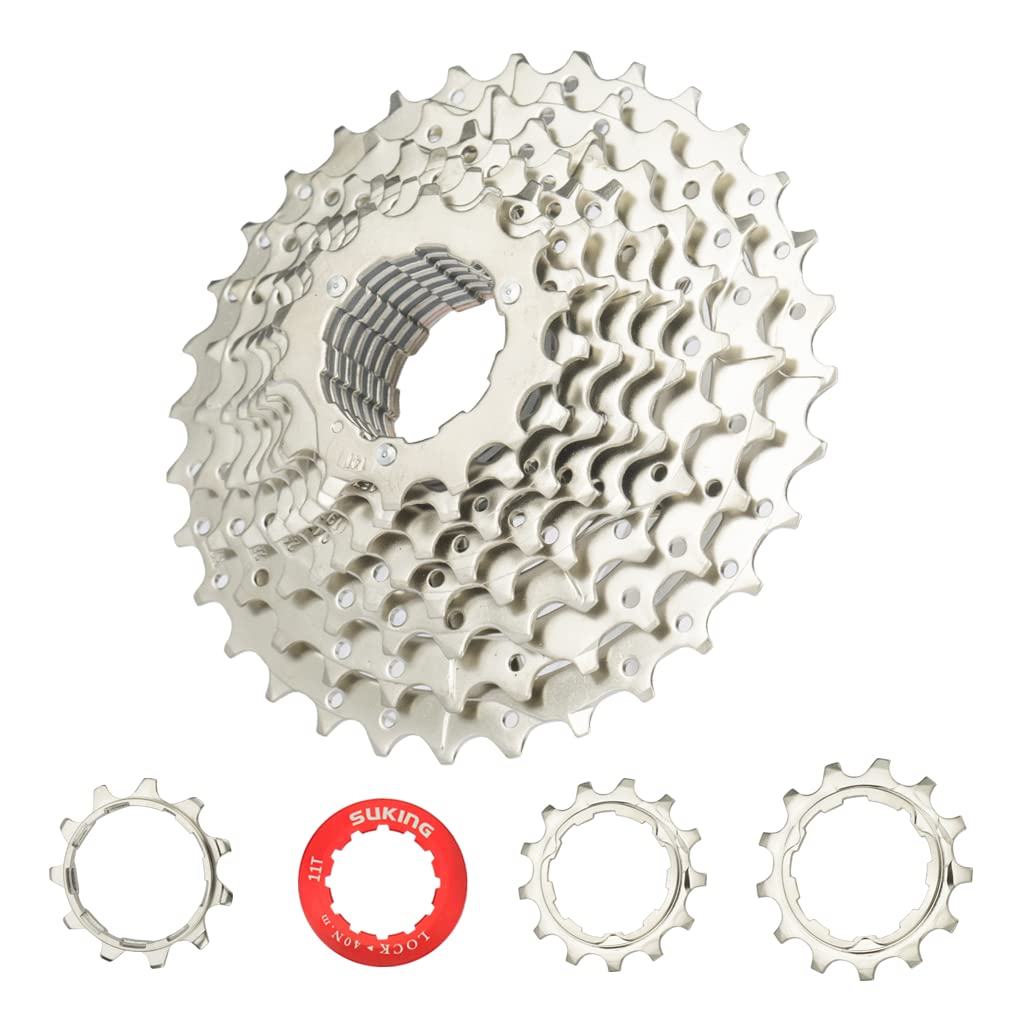 CYSKY 8 Speed Cassette 11-25T/11-28T/11-32T/11-36T/11-40T/11-42T Compatible with Shimano/Sunrace/Sram Bike Freewheel, Fit for Mountain Bike, Road Bike, MTB, BMX