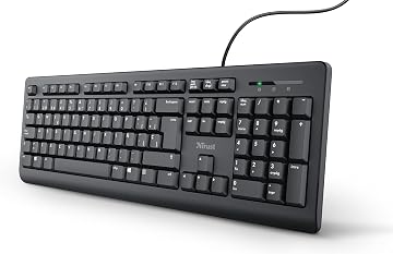Trust Taro Teclado QWERTY Español, Conexión USB, Negro
