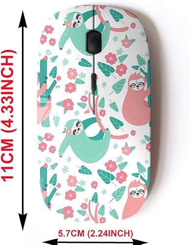Miniatura 2 de Mouse inalámbrico de 2.4G con bonito diseño de patrón para todas las computadoras portátiles y de escritorio con nano receptor, perezosos divertidos
