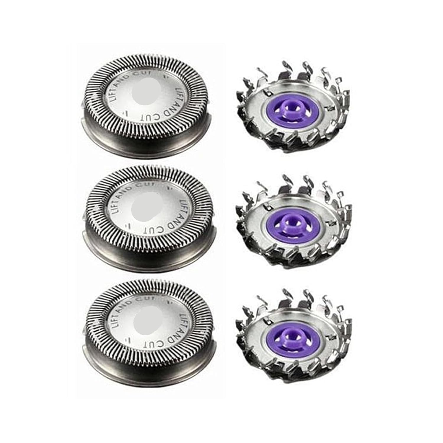 3 Pcs Replacement Shaver Head，Compatible For Philips Norelco，HQ3 HQ4 HQ55 HQ56 HQ6900 HQ6868 HQ5812 HQ6874 Razor Blade Razor head(2Set)