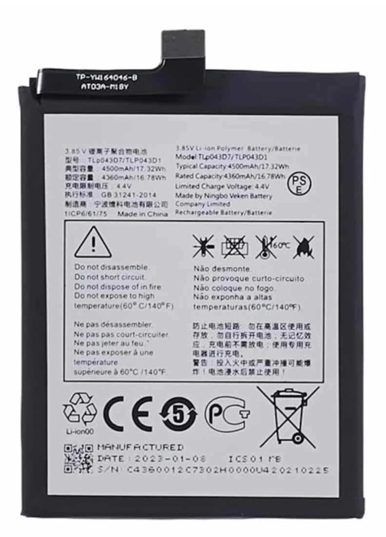 Nuova batteria originale da 4000 mAh per telefono cellulare TCL 10se  509