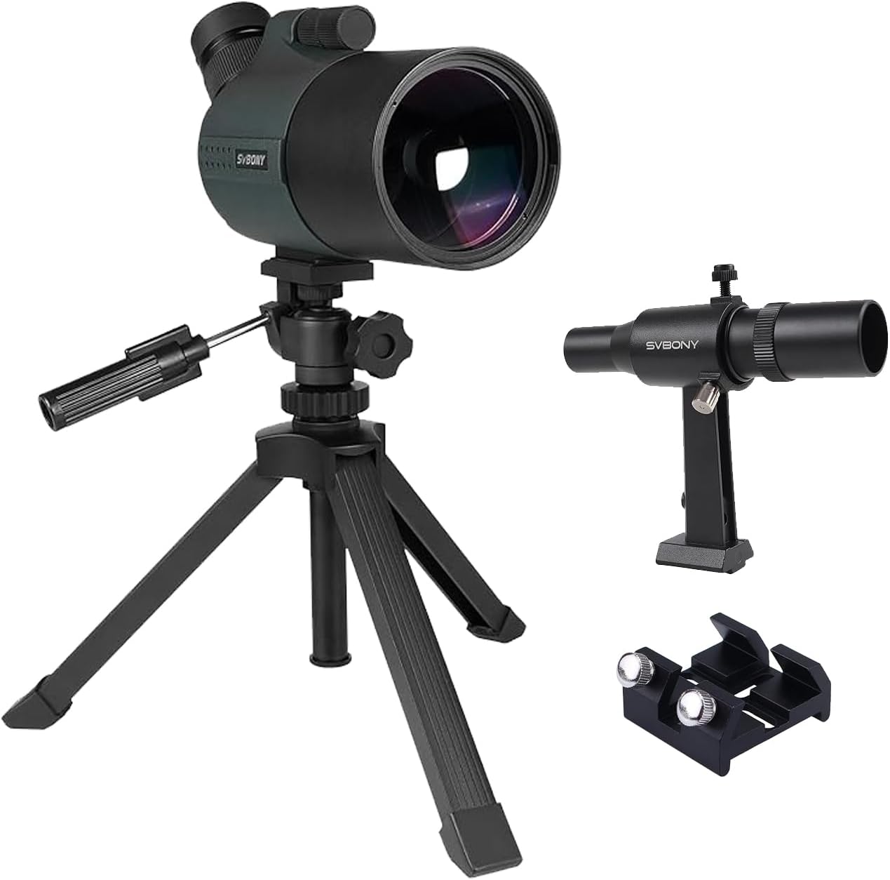 SVBONY SV41Pro Mak Spotting Scope Bundle with SV182 Finderscope for Target Shooting, Moon Watching, for Both Terrestrial and Astronomical Use