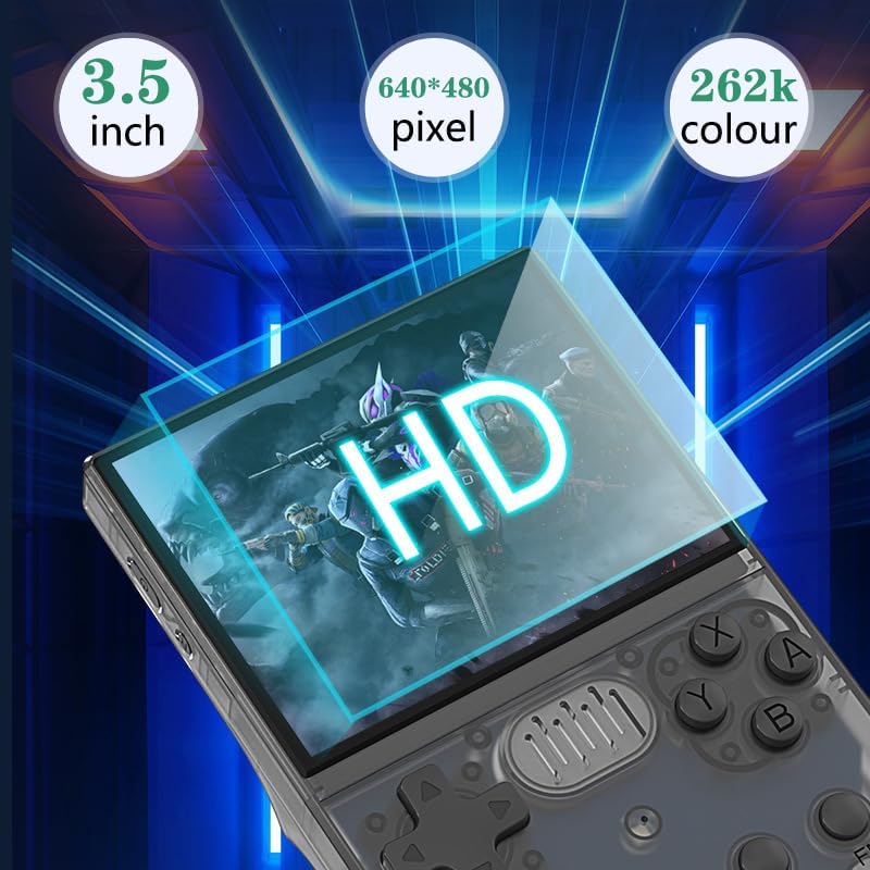 Miniatura 3 de R36VX - Consola de juegos de mano retro, con 128G incorporados, más de 40000 juegos, 3000 mAh recargable, compatible con más de 20 simuladores,