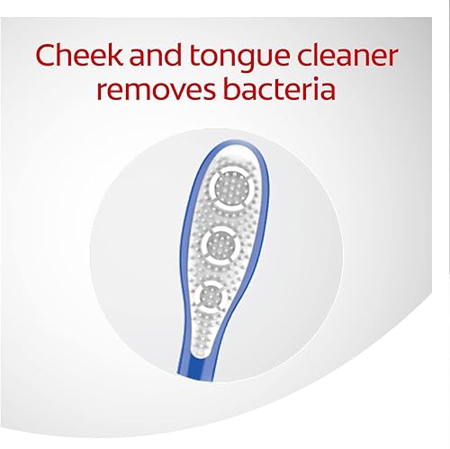 Miniatura 5 de Colgate Cepillo de dientes 360 para adultos, paquete mediano (4), funciona con pilas, rojo