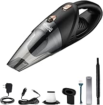 Shakti Technology Shark Cordless Vacuum Cleaner for Car & Home 120W, 5500 PA Powerful Suction, 12V DC Car Port, High Power Portable Lightweight Wireless Vacuum, Rechargeable