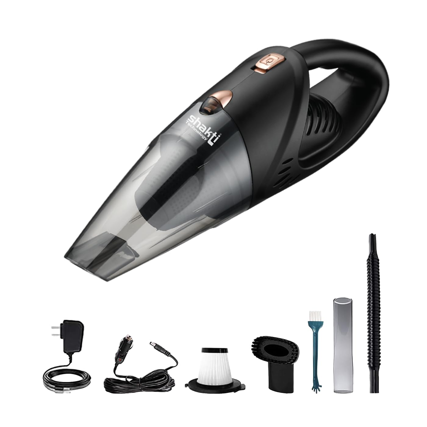 Shark Cordless Vacuum Cleaner for Car & Home 120W, 5500 PA Powerful Suction, 12V DC Car Port, High Power Portable Lightweight Wireless Vacuum, Rechargeable