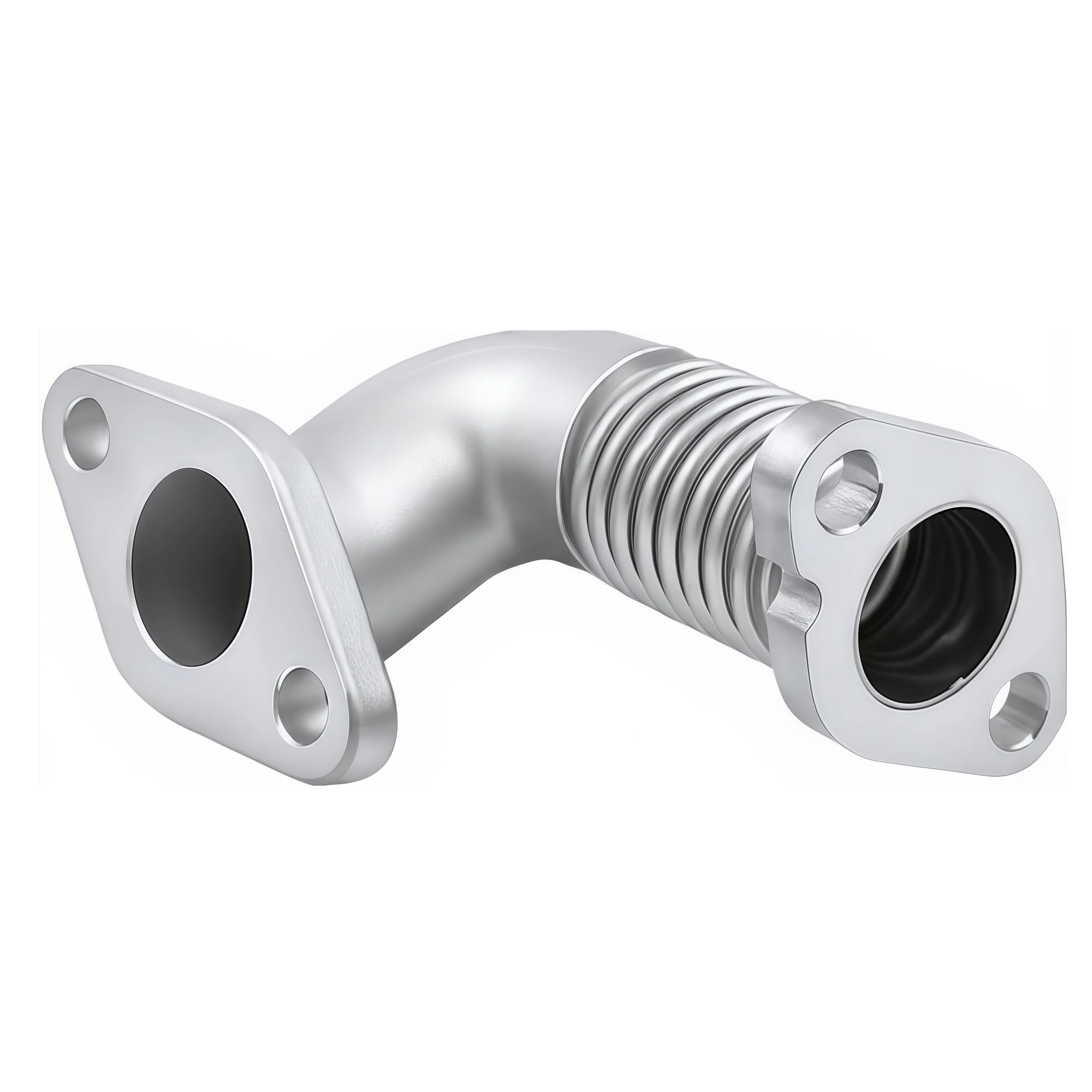 Valvola AGR, argentata, tubo di collegamento/tubo di scarico EGR 04L131521BH – adatto per VW T5 T6 Crafter con 1.9 TDI, 2.0 TDI, 2.5 TDI, ricambio per 04L131547S, 03L131547P