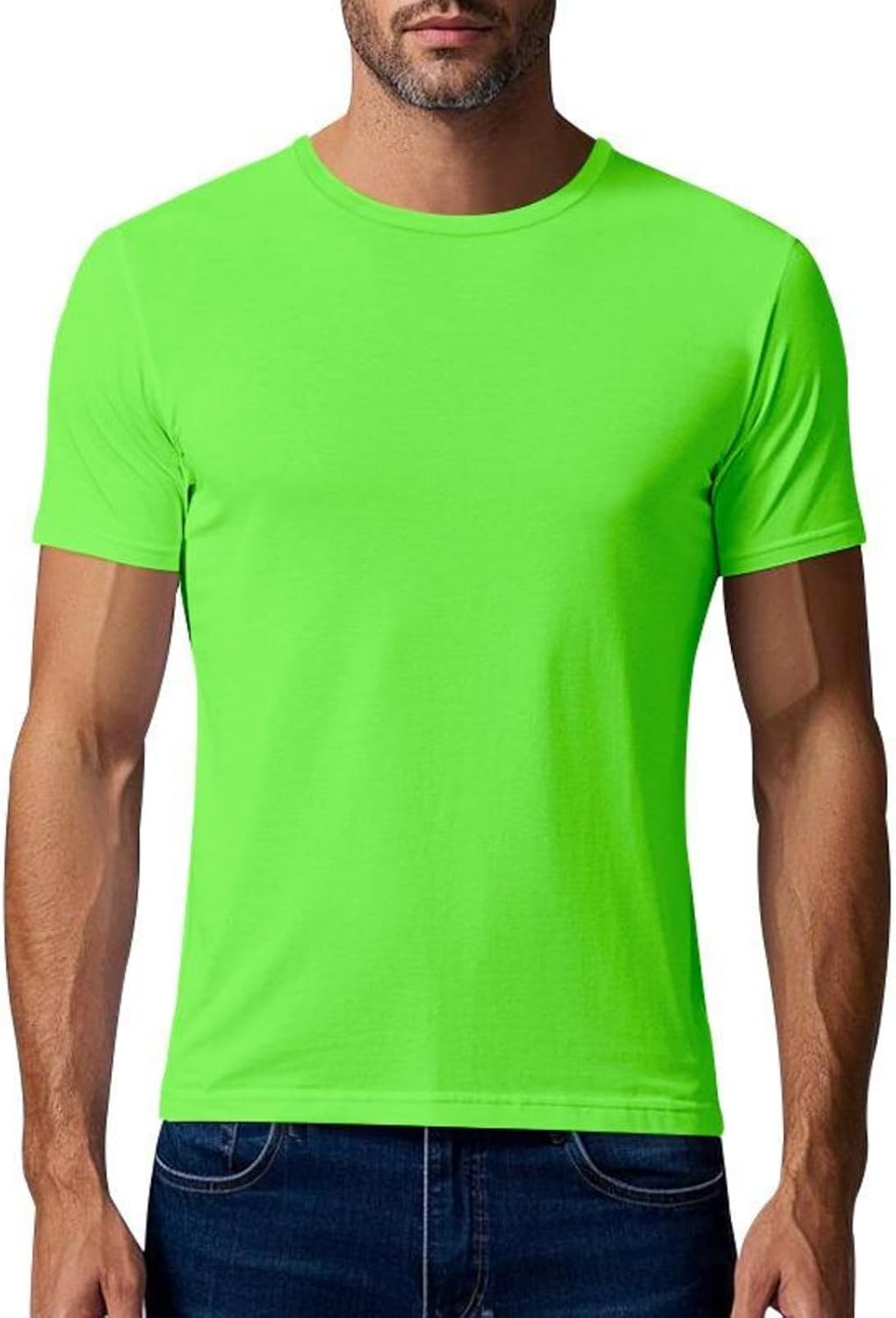 Workout Shirts for Men Quick Dry Athletic Gym Tee Shirts Mens Short Sleeve Mesh Solid Running Swimming T-Shirt