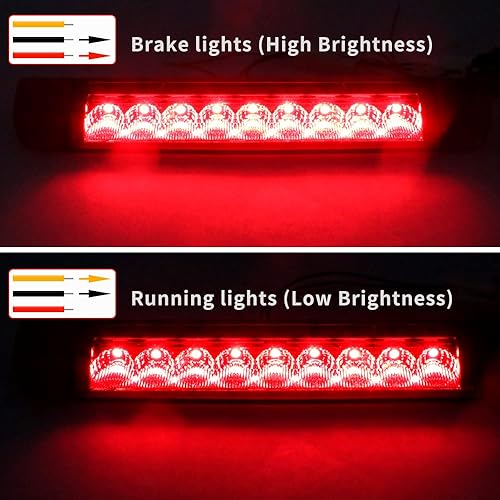 Miniatura 4 de Tercera luz de freno de montaje alto para Toyota Corolla S 2009-2013 con alerón solamenteSequoia 2008-2020Highlander 2008-2013RAV4 2006-2012