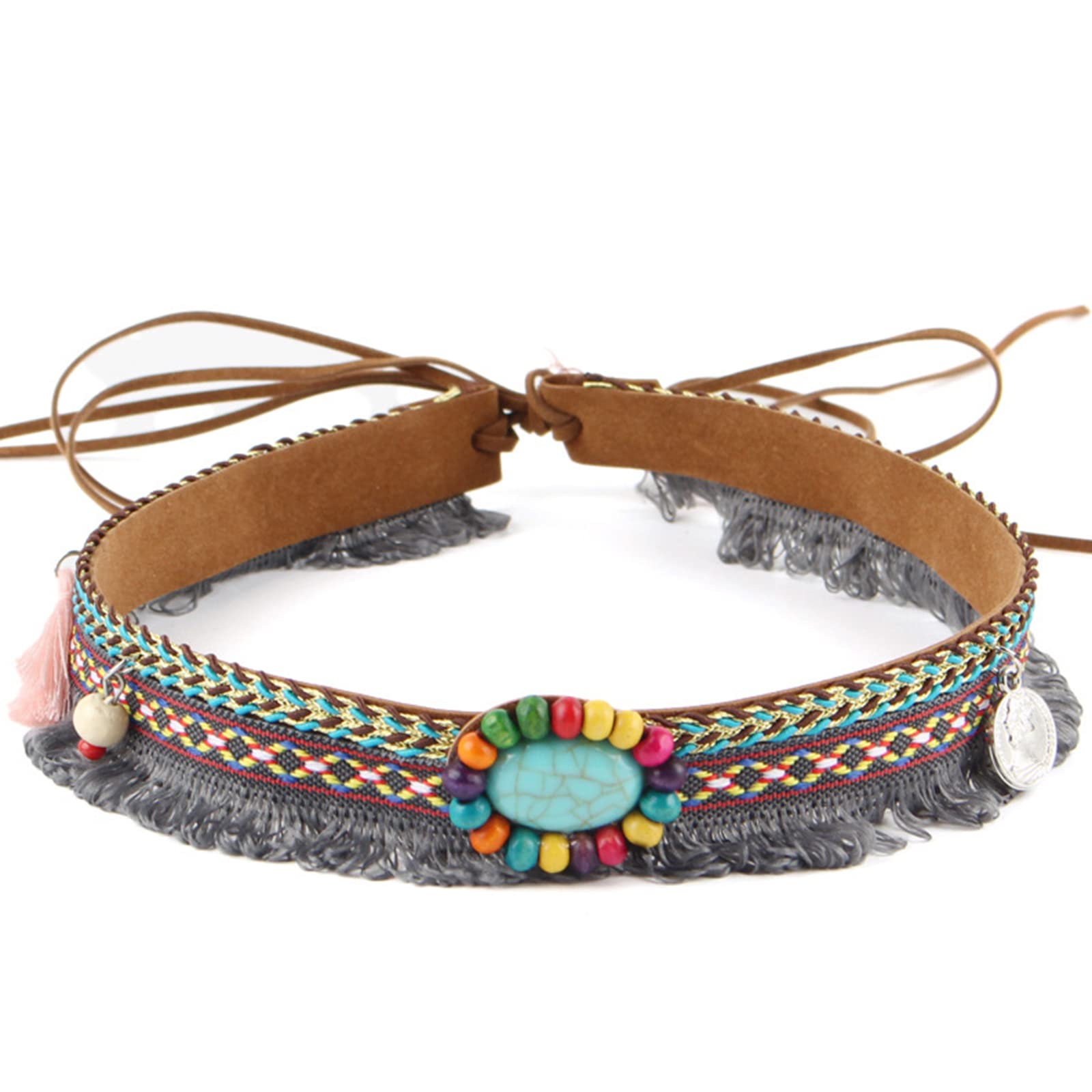 Scnvsi A Western Studded Nd Beaded Cowboy Hat Band - Mexican Belt