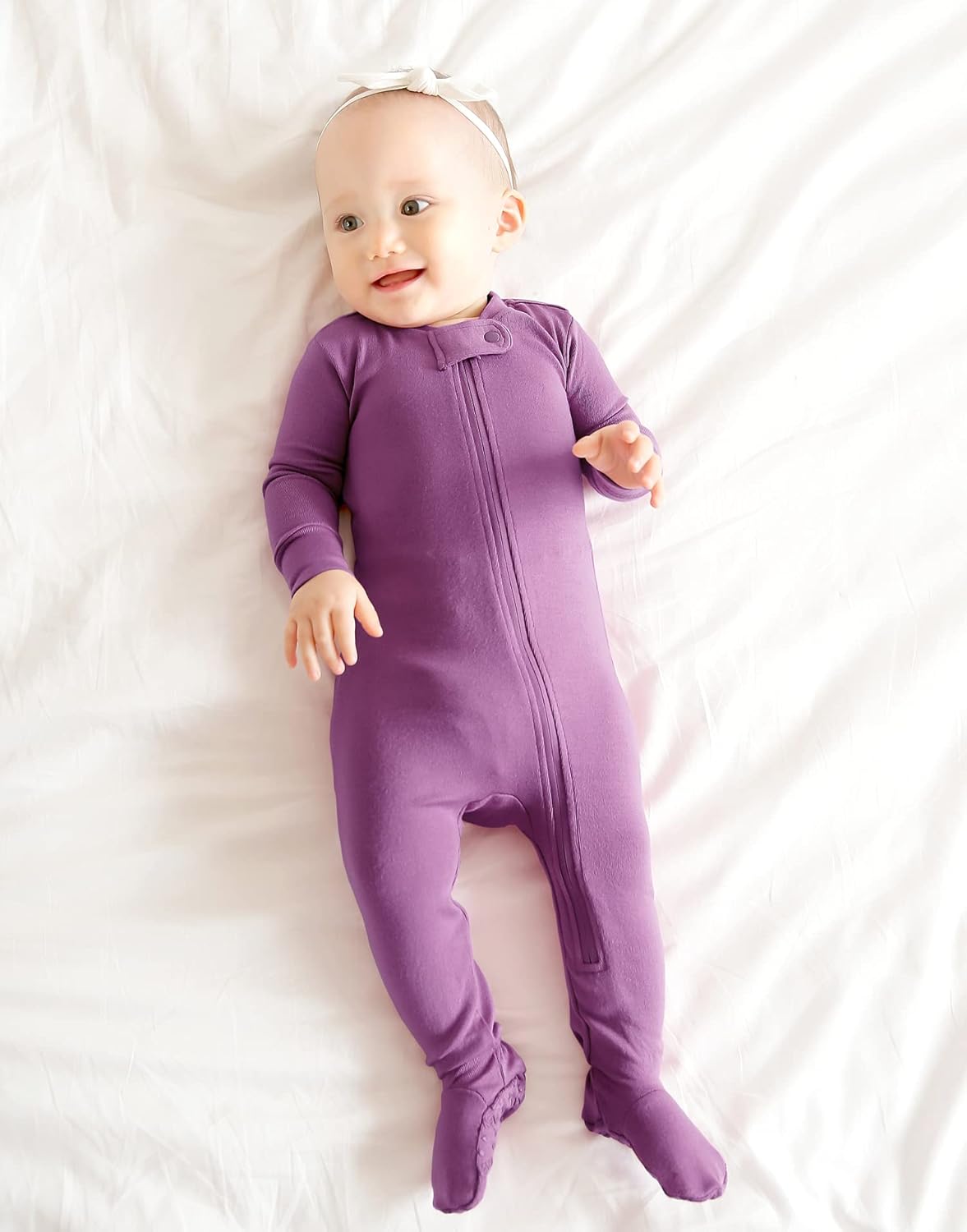 VAENAIT BABY Infant Toddler Boys Girls Footed One-Piece Sleep and Play Premium Modal Pajamas 1-2 Pieces