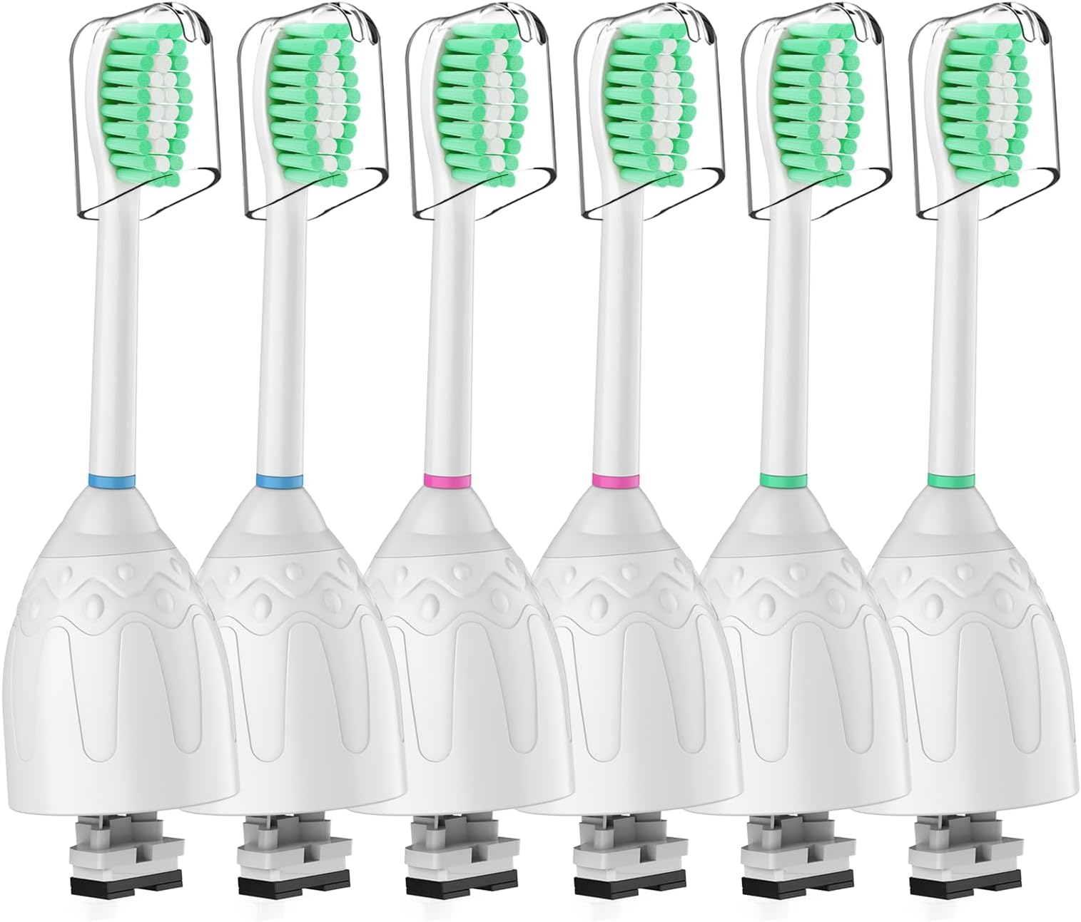 Toothbrush Heads for Philips Sonicare Replacement Brush Heads Medium Soft Dupont Bristles Electric Toothbrush Replacement Heads Fit E-Series Essence Xtreme Elite Advance and CleanCare, 6 Pack