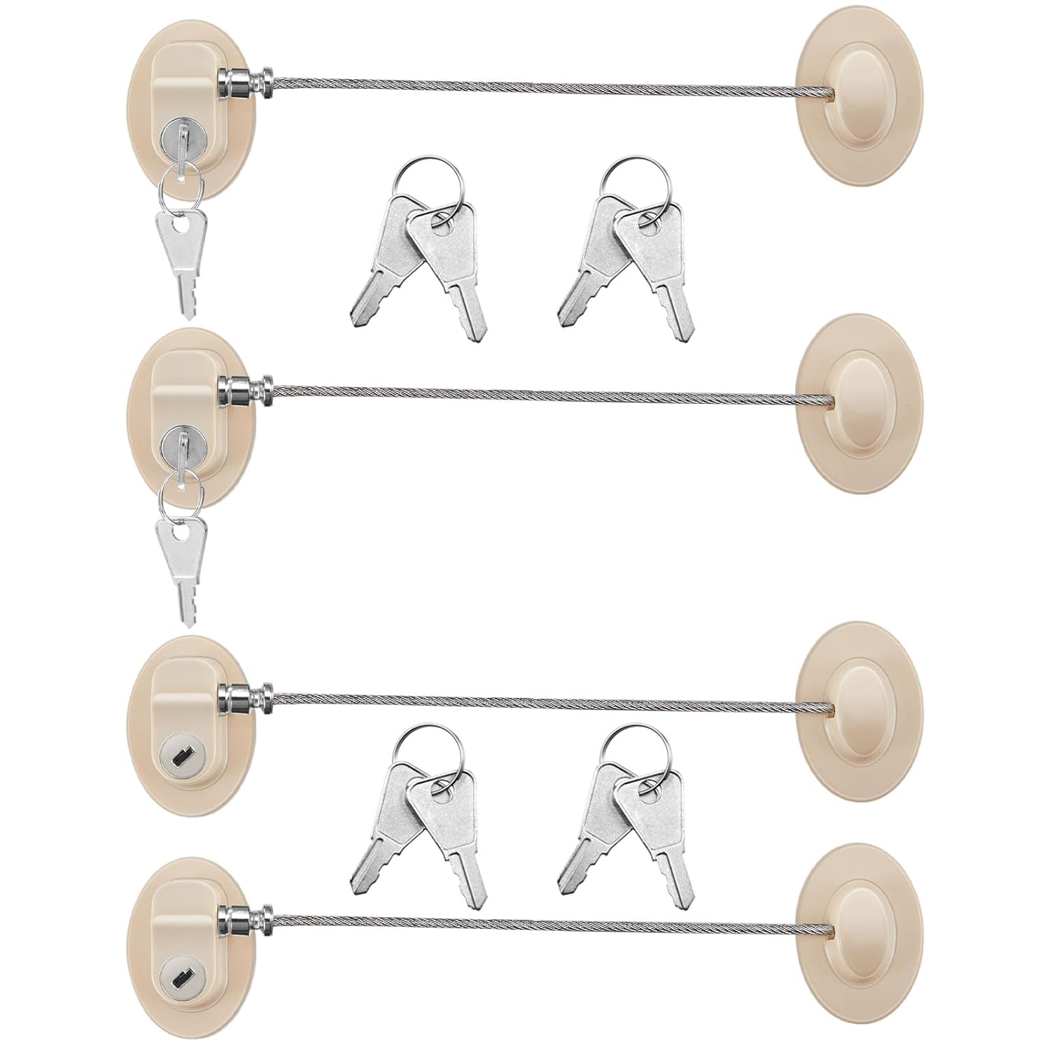 Amazon.com: Hotop 4 Pack Cabinet Locks with Keys Mini Fridge ...