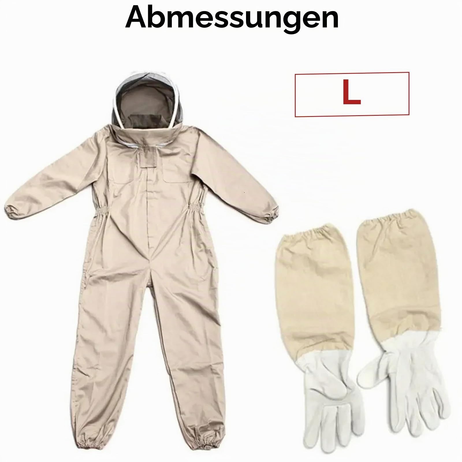 Imker-Schutzanzug mit Handschuhen, stichfester Imkeranzug mit Maske,