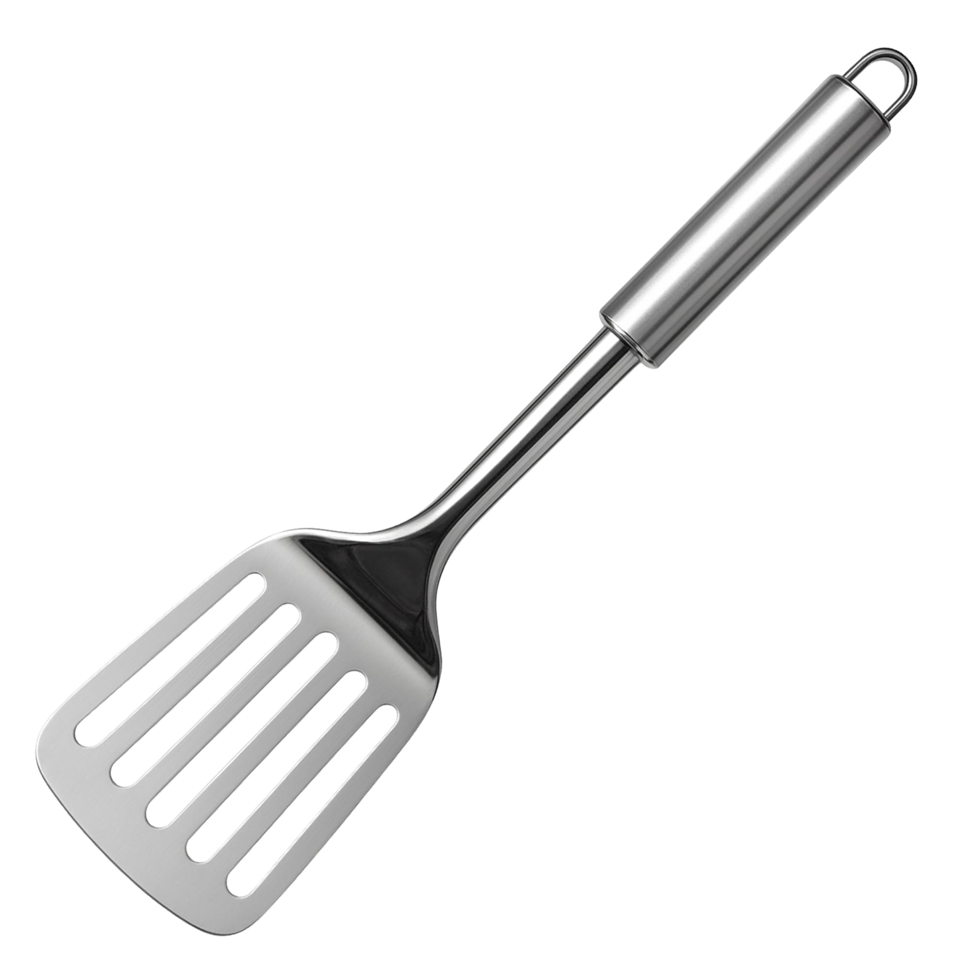 TIJAR® Stainless Steel Spatula Slotted Turner, Strong and Durable Spatula Cooking Turner, Slotted Turner, Multiuse Kitchen Tool, Cooking Spoon (Stainless Steel)