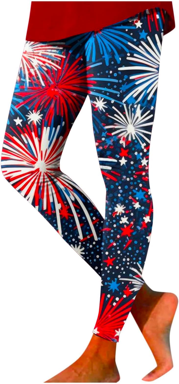 Women's Independence Day Print Leggings Butt Lifting Sports Leggings Yoga Pants Constantly Varied Gear Pants