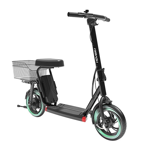 Hover-1 Alpha Cargo Foldable Electric Scooter with 300W Brushless Motor, 16 mph Max Speed, 12” Tires, and 15 Mile Range Commuter Scooter for Adults & Teens
