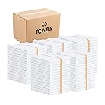 Arkwright Qwick Wick Bar Mop Towels Bulk - (Case of 60) 100% Cotton Quick Dry Dishcloths, Super Absorbent Multipurpose Cleaning Rags for Restaurants, Kitchen, Bathroom, Hotel, 16 x 19 in, Gold Stripe