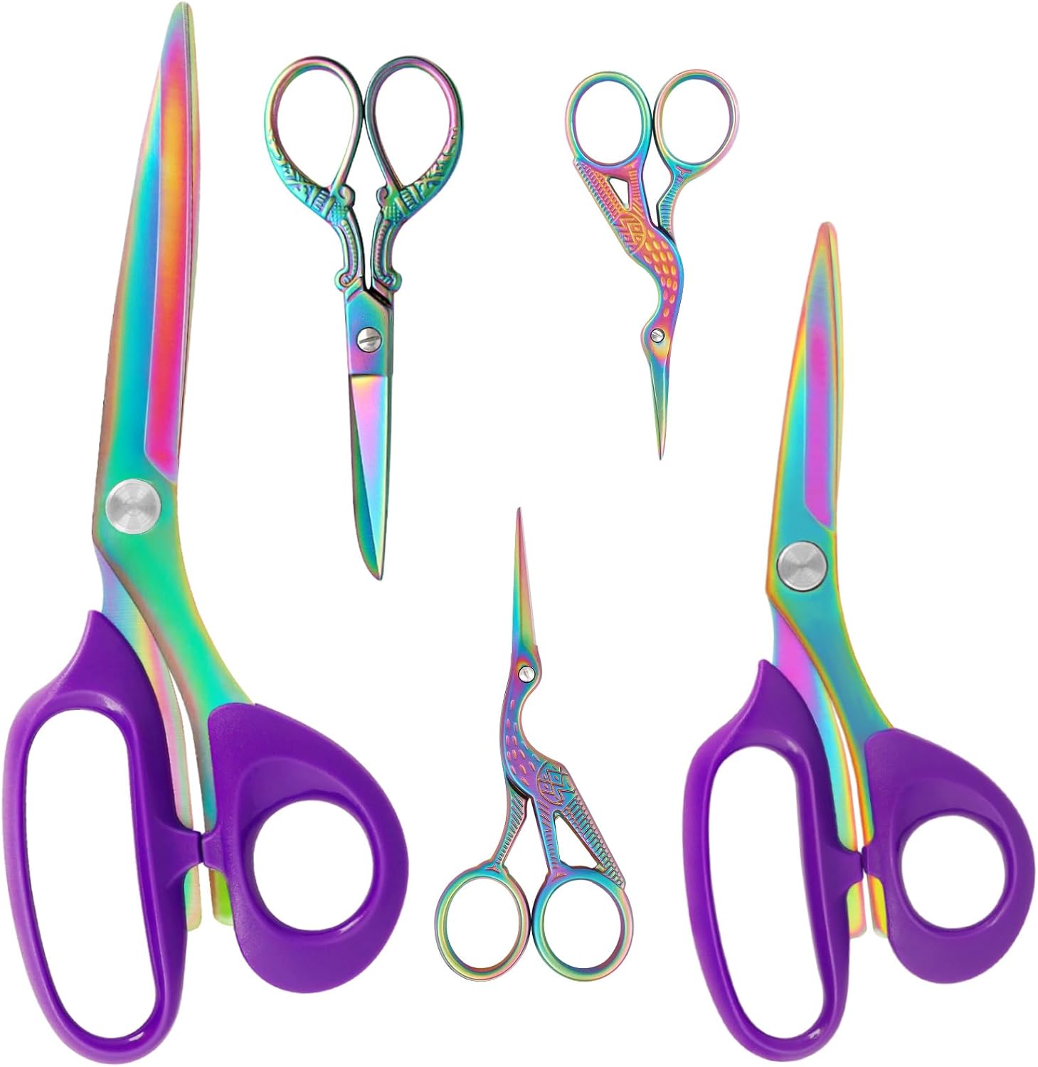 Asdirne Titanium Coating Sewing Scissors Bundle